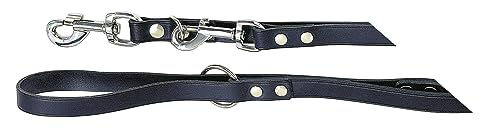 Produktbild von Kerbl Pet Mexica Leder Führleine Schwarz 18 mm 200 cm - 200 cm