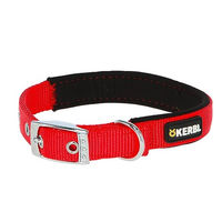 Produktbild von Kerbl Pet Miami Plus Hundehalsband aus Nylon mit Softeinlage rot 53-61cm