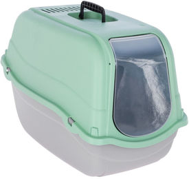 Kerbl Pet Minka Haubentoilette für Katzen aus Kunststoff in Grau/Grün – Bild 1 von 2