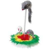Produktbild von Kerbl Pet Mouse Swing Bunte Plüschmaus für Katzen - 1 Stk.