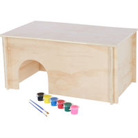 Produktbild von Kerbl Pet Nagerhaus aus Holz zum Bemalen für Kaninchen und Nagetiere mit abnehmbarem Dach