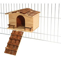Produktbild von Kerbl Pet Nagerhaus Nature aus Holz für Nagetiere 30x22,5x20cm mit Gitterbefestigung
