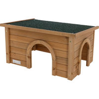 Produktbild von Kerbl Pet Nagerhaus XL aus Holz für Kaninchen und Meerschweinchen 59 x 39 x 30 cm Braun Beige