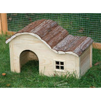 Produktbild von Kerbl Pet Nagerhäuschen Welle Nature aus Holz für Kaninchen 40x25x25cm