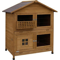 Produktbild von Kerbl Pet Nagerstall Südtirol aus Holz für Kaninchen und Meerschweinchen Braun L 125 x B 87 x H 142 cm