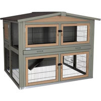 Produktbild von Kerbl Pet Nagerstall Suite aus Holz für Kaninchen und Meerschweinchen 134x115x111 cm