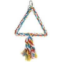 Produktbild von Kerbl Pet Papageienspielzeug aus Baumwolle bunt 30 cm für Wellensittiche und Papageien - 30 cm