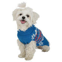 Produktbild von Kerbl Pet Pullover Ellmau Winterwolle blau weiß rot 25cm