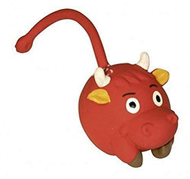 Kerbl Pet Racing Bull Quietschspielzeug aus Latex in Rot 9 cm - 1 Stk. – Bild 1 von 4