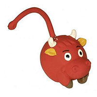 Produktbild von Kerbl Pet Racing Bull Quietschspielzeug aus Latex in Rot 9 cm - 1 Stk.