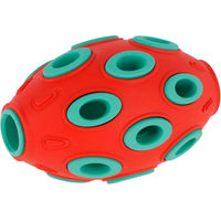 Produktbild von Kerbl Pet Rugby ToyFastic Hundespielzeug aus Gummi befüllbar rot/türkis