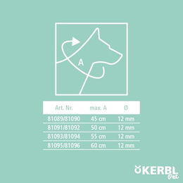 Produktbild von Kerbl Pet Rundleder-Halsband Roma aus Leder mit Stopper Braun 60cm - 60 cm