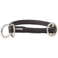 Produktbild von Kerbl Pet Rundleder-Halsband Roma aus Leder mit Stopper Schwarz 45cm