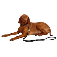 Produktbild von Kerbl Pet Rundleder-Halsband Roma aus Leder mit Stopper Schwarz 50cm 8mm