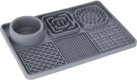 Kerbl Pet Schleckmatte XL Grau aus Silikon zur Beschäftigung für Hunde und Katzen – Bild 1 von 7