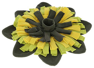 Kerbl Pet Schnüffelteppich Sunflower Intelligenzspielzeug aus Polyester gelb grün bunt Ø 40cm – Bild 1 von 5