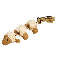 Produktbild von Kerbl Pet Shaggy Lamm Plüschspielzeug mit Baumwollseil Beige XL 39cm - 1 Stk.
