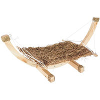 Produktbild von Kerbl Pet Siesta Kleintierhängematte aus Heu mit Holzgestell Natur Beige