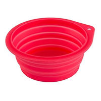 Produktbild von Kerbl Pet Silikon Reisenapf faltbar 500ml Himbeer - 500 ml