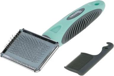 Kerbl Pet Softzupfbürste für alle Felltypen in Türkis und Grau 16 x 9 cm - 1 Stk. – Bild 1 von 1