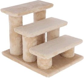 Kerbl Pet Tiertreppe Easy Climb 2.0 Aufstiegshilfe für Hunde und Katzen mit Plüschbezug Beige 45x35x34cm – Bild 1 von 4
