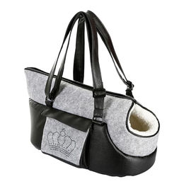 Kerbl Pet Tragetasche Chiara Transporttasche für Hunde und Katzen schwarz grau 46x23x25cm – Bild 1 von 11