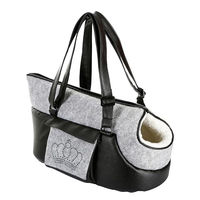 Produktbild von Kerbl Pet Tragetasche Chiara Transporttasche für Hunde und Katzen schwarz grau 46x23x25cm