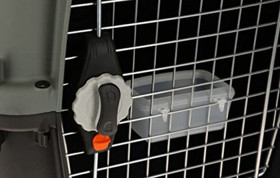 Kerbl Pet Transportbox Eco IATA Flugtauglich für Hunde und Riesenrassen aus Kunststoff Grau Grün 92x64x67,5cm – Bild 1 von 4