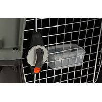 Produktbild von Kerbl Pet Transportbox Eco IATA Flugtauglich für Hunde und Riesenrassen aus Kunststoff Grau Grün 92x64x67,5cm