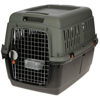 Produktbild von Kerbl Pet Transportbox Eco IATA Größe 4 für Hunde mittlerer Rassen aus Kunststoff Grau/Schwarz 70x50x51,5 cm - 70 cm