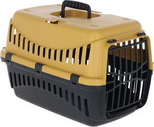 Kerbl Pet Transportbox Expedion für Hunde und Katzen aus Kunststoff Gelb/Grau/Schwarz 45x30x30 cm – Bild 1 von 4