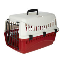 Produktbild von Kerbl Pet Transportbox Expedion für Hunde und Katzen kleine Rassen Creme/Bordeaux 45x30x30 cm