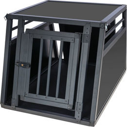 Kerbl Pet Transportbox Vacation Hundebox aus Aluminium in Graphit 55 x 77 x 50 cm – Bild 1 von 10
