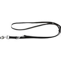 Produktbild von Kerbl Pet Vegas Doppelleine aus Leder für zwei Hunde Schwarz 30cm - 30 cm