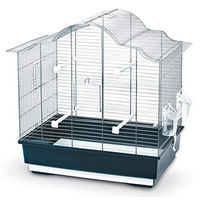 Produktbild von Kerbl Pet Vogelkäfig Sophia für Agaporniden in Blau mit Edelstahl-Elementen