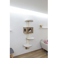 Produktbild von Kerbl Pet Wandkratzbaum Dinari aus Holz in Braun und Weiß 45x45cm
