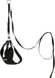 Kerbl Pet Welpengeschirr mit Leine aus Netzmaterial Schwarz 24-44 cm – Bild 1 von 6