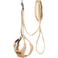 Produktbild von Kerbl Pet Welpengeschirr mit Leine aus Nylon, Beige, 30-50 cm - 1 Stk.