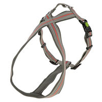 Produktbild von Kerbl Pet Xenos Hundegeschirr aus Nylon Grau Rot 15mm 30-40cm
