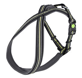 Kerbl Pet Xenos Hundegeschirr aus Nylon Schwarz Neongelb 15mm 30-40cm – Bild 1 von 4