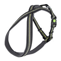 Produktbild von Kerbl Pet Xenos Hundegeschirr aus Nylon Schwarz Neongelb 15mm 30-40cm