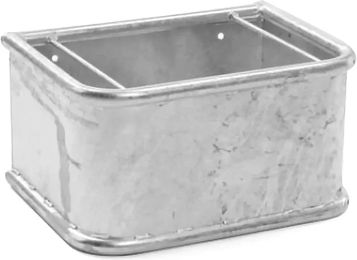 Produktbild von Kerbl Pferde-Beiwanne aus galvanisiertem Metall in Silber