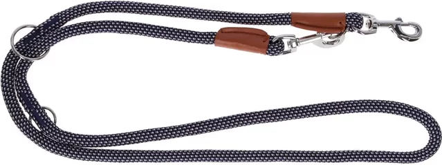 Kerbl Phoenix Führleine für Hunde aus Kunstleder Blau Braun 200 cm – Bild 1 von 6
