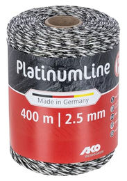 Kerbl PlatinumLine Toron Weidezaunlitze Schwarz-Weiß 400m mit Edelstahl und Kupfer – Bild 1 von 2