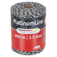 Produktbild von Kerbl PlatinumLine Toron Weidezaunlitze Schwarz-Weiß 400m mit Edelstahl und Kupfer