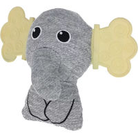 Produktbild von Kerbl Plüschspielzeug Elefant für Hunde und Welpen in Grau und Gelb