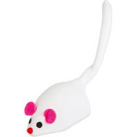 Produktbild von Kerbl Plüschspielzeug Rennmaus für Katzen in Weiß