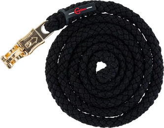 Produktbild von Kerbl Premiere Longierleine aus Leder mit Kupferkette in Schwarz