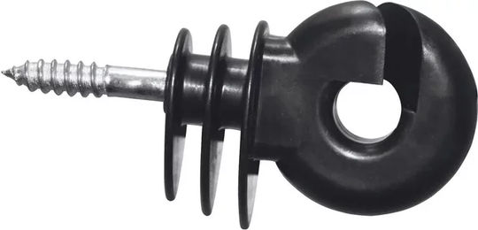 Produktbild von Kerbl Premium Big Isolatoren für ringförmige Elektrozäune mit Hakenschrauben aus Kunststoff Schwarz