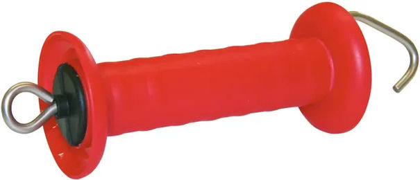 Produktbild von Kerbl Premium Isolierender Zaunhaken mit Öse aus Edelstahl in Silber und Rot